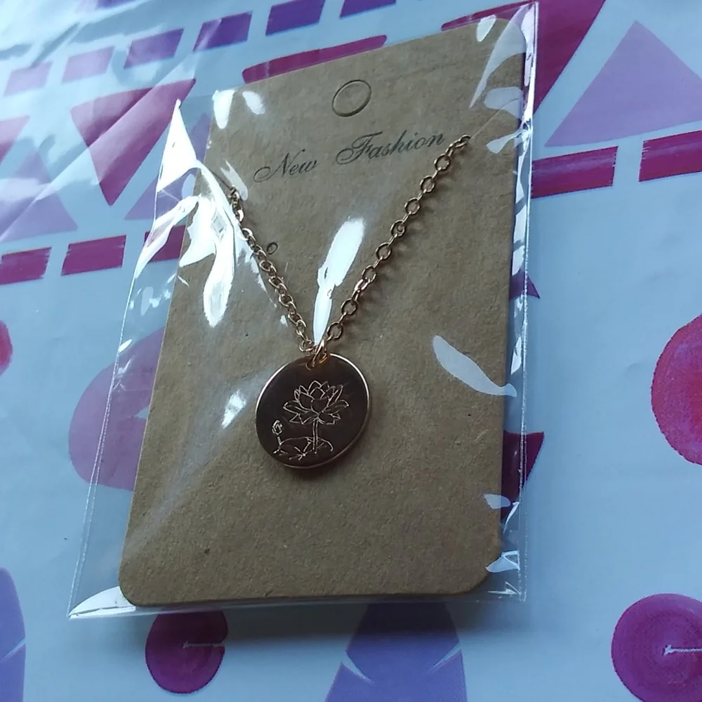Lotus Gold Necklace